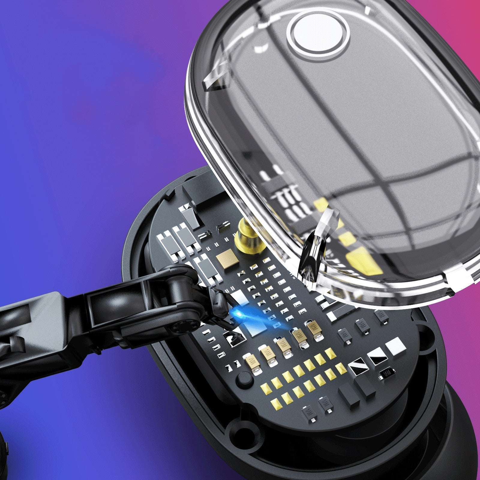 HKM-869075 Wireless Bluetooth Headset with 10m Range and 30 Hours Total Playtime