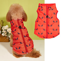 HKM-8690877 Warm Cartoon Dog Vest with Zipper and Traction Hole in Various Colors and Sizes