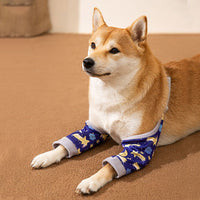 HKM-8691773 Dog Knee Protector Pad and Scarf Set for Elbow Support and Callus Treatment, Comfortable and Adjustable for Medium to Large Dogs