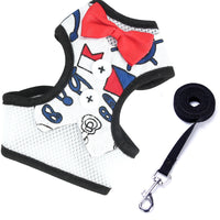 HKM-8692669 Pet Dress Chest Harness with Bow Tie - Various Colors and Sizes Available
