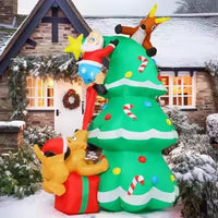 HKM-869331 7.3ft Waterproof Christmas Inflatable Santa Claus Outdoor Decoration