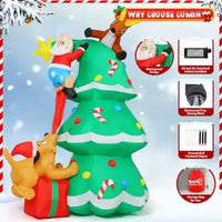 HKM-869331 7.3ft Waterproof Christmas Inflatable Santa Claus Outdoor Decoration