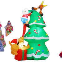 HKM-869331 7.3ft Waterproof Christmas Inflatable Santa Claus Outdoor Decoration
