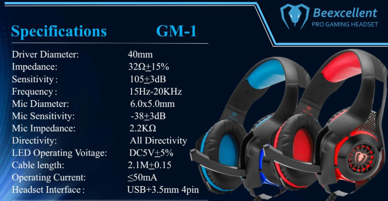 HKM-869395 Luminous Wired Gaming Headset with Microphone for Immersive Audio Experience
