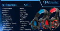 HKM-869395 Luminous Wired Gaming Headset with Microphone for Immersive Audio Experience