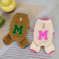 HKM-8694845 Fluffy Four Legs Pet Jacket - Casual Polyester Clothing in Beige and Coffee