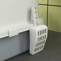HKM-8695741 Gray Covered Cat Litter Box with Lid, Easy Clean Drawer, Deodorizing Bags, Top Entry Design