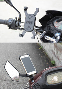 HKM-869587 Universal Mobile Phone Holder for Motorcycles and Bicycles with Charging Function
