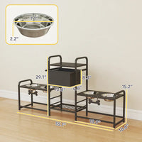 HKM-8696253 Pet Feeding Station with Storage for Dog Bowls