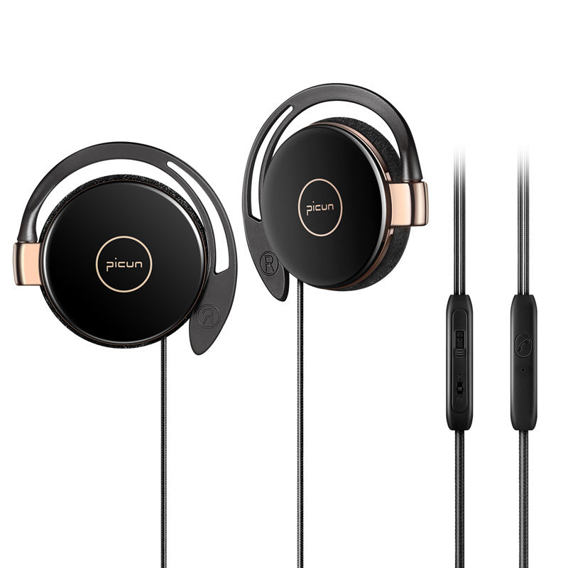 HKM-869907 L1 Wired Ear Hanging Sports Earphones with Microphone and 3.5mm Plug