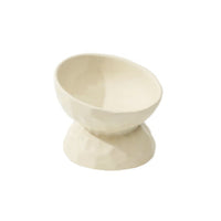 HKM-8700221 Ceramic High Leg Oblique Bowl for Cats - Light Beige, Filbert Brown, Deep Space Gray