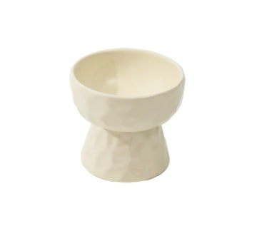HKM-8700221 Ceramic High Leg Oblique Bowl for Cats - Light Beige, Filbert Brown, Deep Space Gray