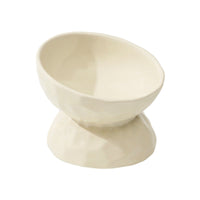HKM-8700221 Ceramic High Leg Oblique Bowl for Cats - Light Beige, Filbert Brown, Deep Space Gray