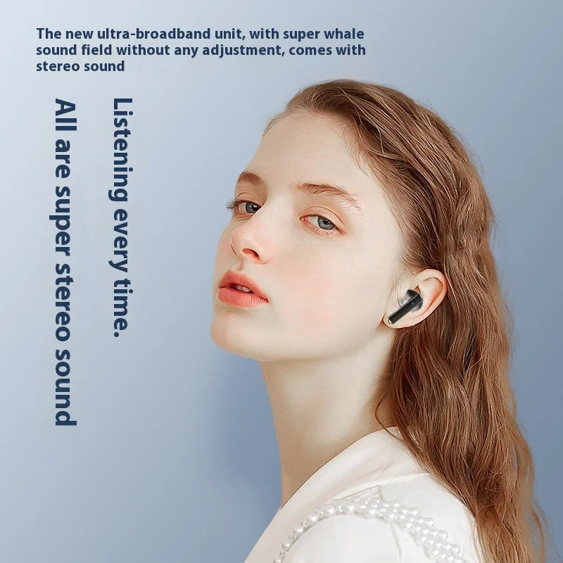 HKM-870035 Wireless Half-Ear Noise Cancelling Zinc Alloy Earphones TWS Headset