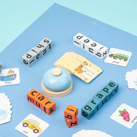 HKM-870163 Montessori Educational Spelling Card Game for Kids - Fun Learning with Cartoon Characters
