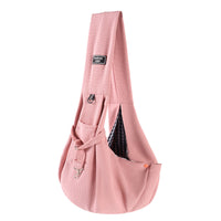 HKM-8702269 Large Capacity Portable Crossbody Cat Bag - Soft Waffle Fabric, Ideal for Pets Under 7.50kg