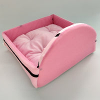 HKM-8704061 Cozy Cloth Pet Nest for Small to Medium Dogs - Available in Pink, Gray, and Blue