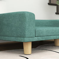 HKM-8704445 Large Dog Sofa Couch Bed with Washable Cushion, Light Green, Elevated Design for Comfort