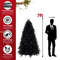 HKM-870483 7ft Blue Artificial Christmas Tree with LED Lamp for Indoor/Outdoor Use
