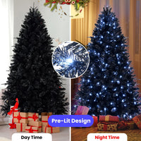 HKM-870483 7ft Blue Artificial Christmas Tree with LED Lamp for Indoor/Outdoor Use