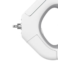 HKM-8705597 Pet Leashing Device with Snack Bin and Spotlight Feature - White Plastic Design