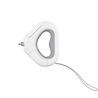 HKM-8705597 Pet Leashing Device with Snack Bin and Spotlight Feature - White Plastic Design