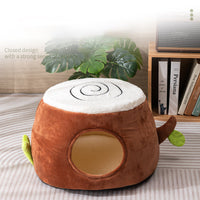 HKM-8705853 Transformable Double-Layer Cat Nest and Tree Stump Design for Versatile Pet Comfort