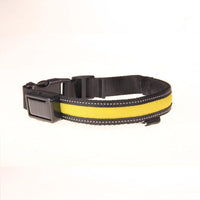 HKM-8707773 Solar LED Light-Up Dog Collar with USB Rechargeable Feature, Multiple Colors Available