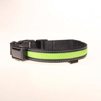 HKM-8707773 Solar LED Light-Up Dog Collar with USB Rechargeable Feature, Multiple Colors Available