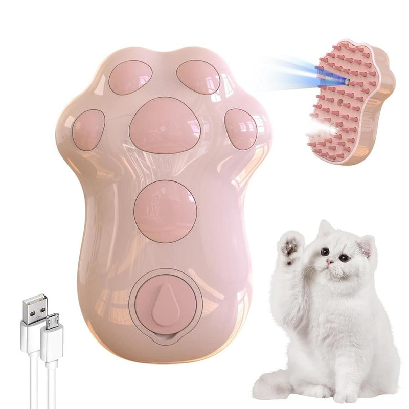 HKM-870931 Self-Cleaning 4-in-1 Cat & Dog Grooming Steam Brush with Massage Feature and Release Button for Easy Fur Removal