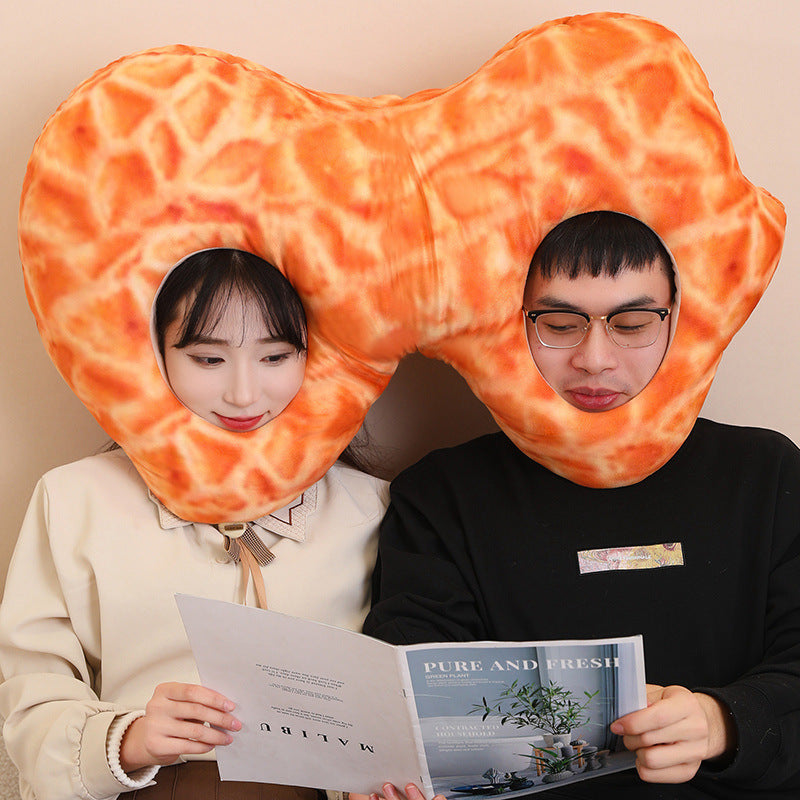 HKM-870995 Peanut Headgear Plush Hat Doll Pillow - Fun and Creative Design, 65cm & 90cm Options