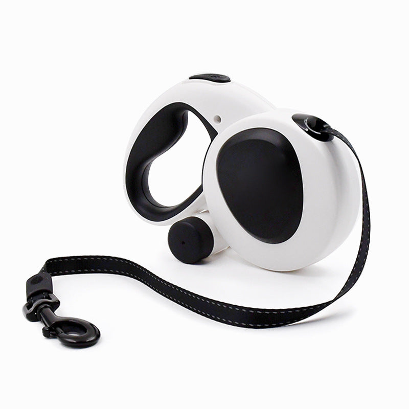 HKM-8711357 LED Light Nylon Webbing Dog Leash - 5 Meter Adjustable Traction Belt