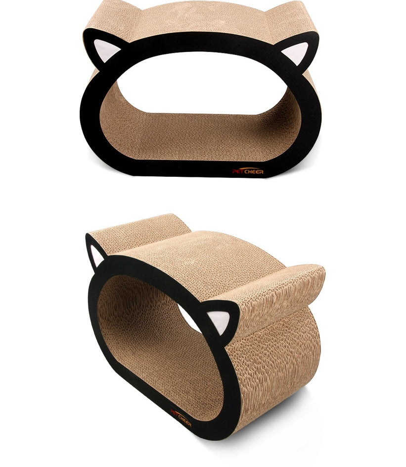 HKM-8711741 Cat Head Scratch Board - Durable BC Corrugated Paper, 48.1X32X23 CM, Ideal for General Use