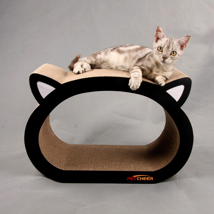HKM-8711741 Cat Head Scratch Board - Durable BC Corrugated Paper, 48.1X32X23 CM, Ideal for General Use
