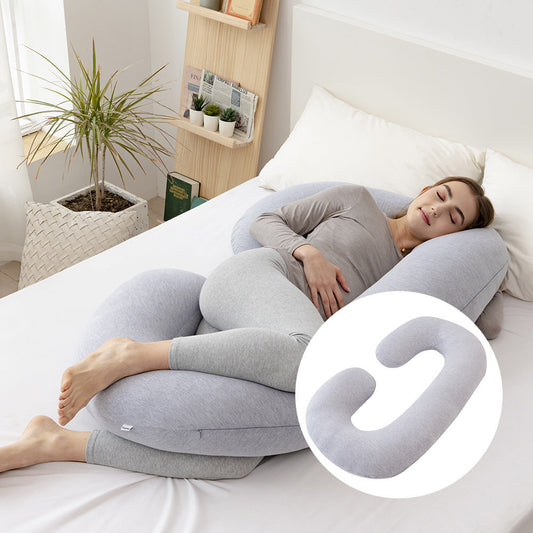 HKM-871187 C-Type Pregnancy Pillow in Multiple Colors - Cotton and Polyester Options Available