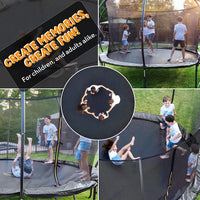 HKM-871315 Outdoor Round Jump Trampoline with Water Sprinkler and Safety Net, Available in Sizes 6FT to 16FT