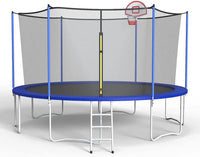 HKM-871315 Outdoor Round Jump Trampoline with Water Sprinkler and Safety Net, Available in Sizes 6FT to 16FT