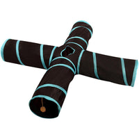 HKM-871379 Foldable Pet Channel for Cats and Small Dogs - Polyester Cloth with Four-Way Access