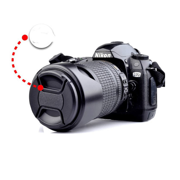 HKM-871379 Lens Cap with Threaded Design and Anti-Lost Cord for Canon Lenses (49mm to 82mm)