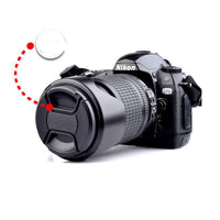 HKM-871379 Lens Cap with Threaded Design and Anti-Lost Cord for Canon Lenses (49mm to 82mm)