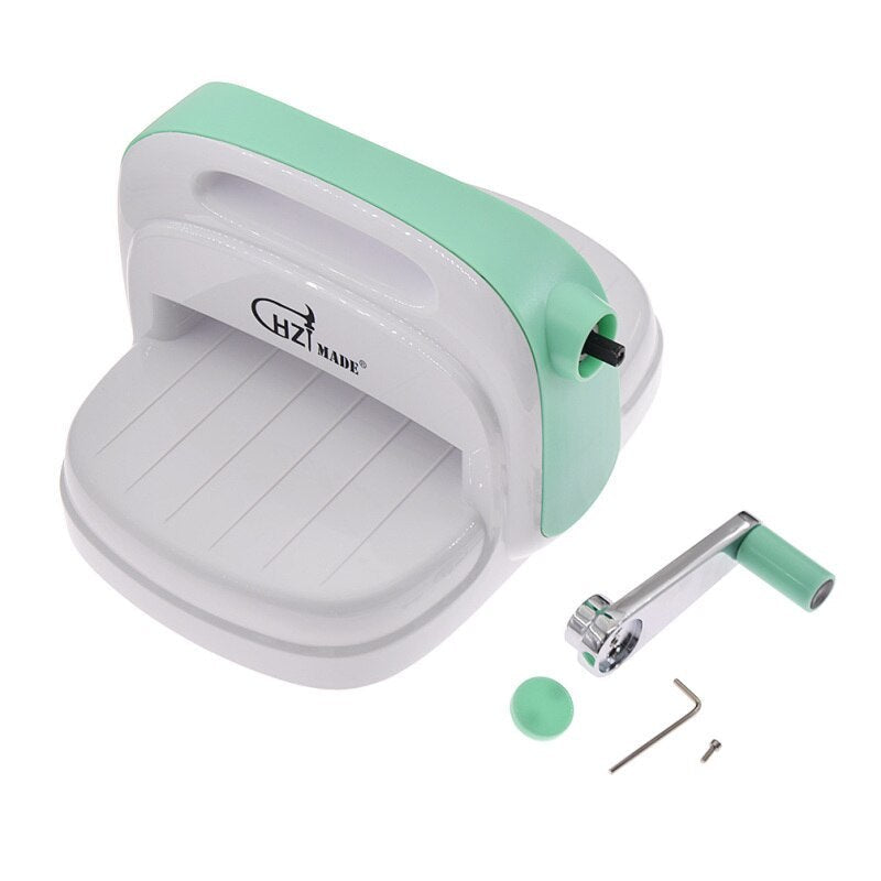 HKM-871379 Manual Knurling Machine with Hand Crank - Portable Embosser and Cutter for Cards, Scrapbooking, and Home Decor