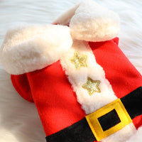 HKM-8713917 Christmas Star Jacket for Small Dogs - Woolen Cloth in Red, Sizes XS to XL
