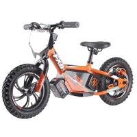 HKM-871443 Electric Balance Bike for Kids - 12" Toddler Tricycle with Disc Brake, 36V Lithium Battery, 2 Speed Modes
