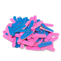 HKM-871507 Nail File Polishing Strip - Wood and Leather Tool for All Skin Types in Blue and Pink