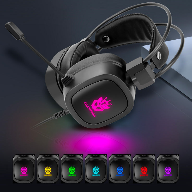 HKM-871507 Wired Gaming Headset with Microphone, Noise-Canceling, 3.5mm Plug, 50mm Speakers, Comfortable Ear Cushions