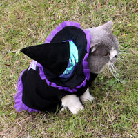 HKM-8715709 Purple Polyester Christmas Wizard Dog Costume - Size S, M, L
