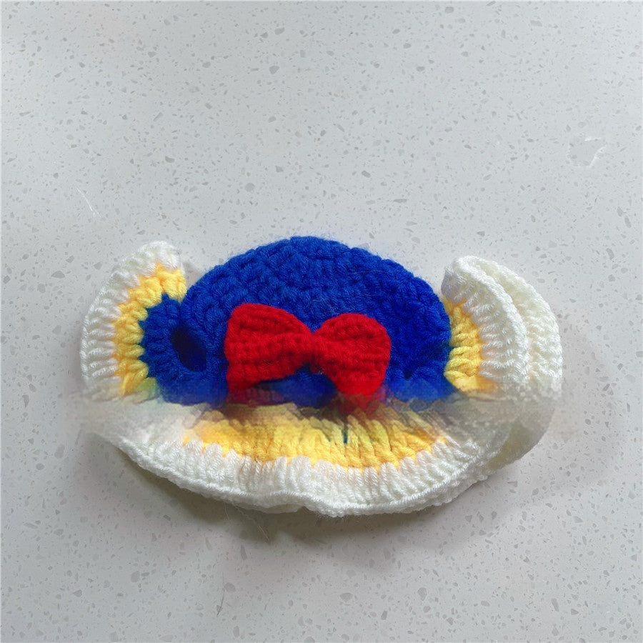 HKM-8716349 Hand-Crocheted Funny Knitted Pet Hats in Various Designs for Cats and Dogs