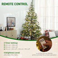 HKM-871635 9ft Sparse Cedar Artificial Christmas Tree with LED Lights, 4306 Tips, and Stand for Holiday Decor