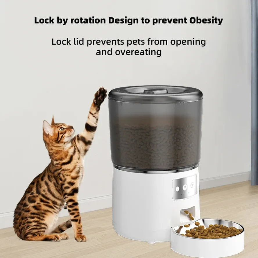 HKM-871635 Smart Pet Feeder with Wifi Control and Microchip Technology for Cats and Dogs