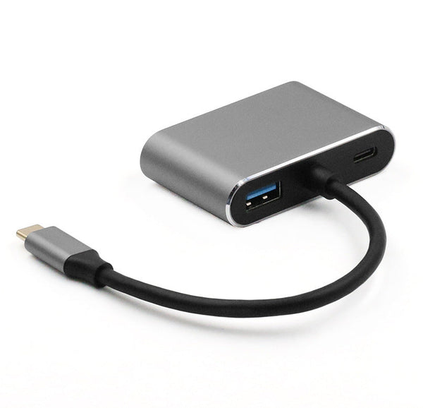 HKM-871763 4K Type-C to HDMI and VGA Hub with USB 3.0 - Space Gray and Silver Options